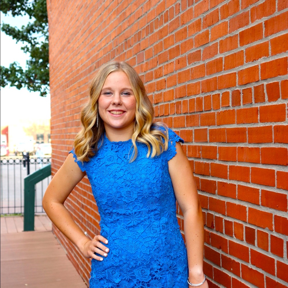 Royal Blue Lace Formal Dress